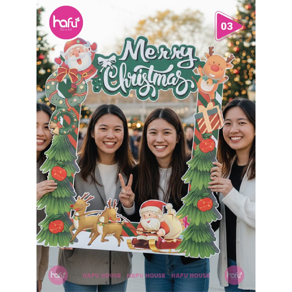 KHUNG CHECKIN CẦM TAY GIÁNG SINH, NOEL - HAFU HOUSE [01-30] Xưởng SX Hafu House