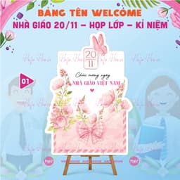BẢNG CHỮ NHẬT WELCOME NGÀY NHÀ GIÁO VIỆT NAM DÀY 5mm HAFU HOUSE [01-30] Xưởng SX Hafu House 1