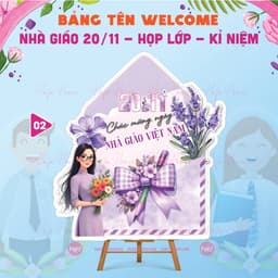 BẢNG CHỮ NHẬT WELCOME NGÀY NHÀ GIÁO VIỆT NAM DÀY 5mm HAFU HOUSE [01-30] Xưởng SX Hafu House 2