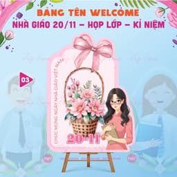 BẢNG CHỮ NHẬT WELCOME NGÀY NHÀ GIÁO VIỆT NAM DÀY 5mm HAFU HOUSE [01-30] Xưởng SX Hafu House 3