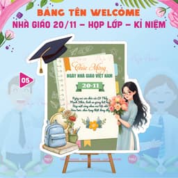 BẢNG CHỮ NHẬT WELCOME NGÀY NHÀ GIÁO VIỆT NAM DÀY 5mm HAFU HOUSE [01-30] Xưởng SX Hafu House 5