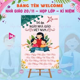 BẢNG CHỮ NHẬT WELCOME NGÀY NHÀ GIÁO VIỆT NAM DÀY 5mm HAFU HOUSE [01-30] Xưởng SX Hafu House 6
