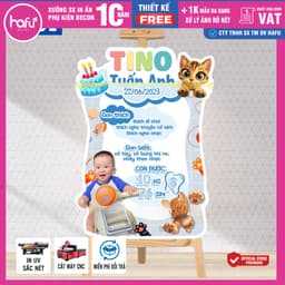 Bảng thành tích, thông tin, khung ảnh 12 tháng trang trí sinh nhật cho bé trai và bé gái - Hafu House, Hafu Decor Xưởng  9