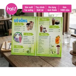 [Nhắn Shop Trước] Menu Cầm Tay cán Formex 5mm In 2 mặt Thiết Kế Theo Yêu Cầu  Khổ A4 A3 - Hafu House - Hafu Decor Xưởng  3
