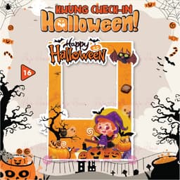 KHUNG CHECKIN SIZE VỪA CÓ CHÂN ĐỨNG HALLOWEEN - HAFU HOUSE [01-30] Xưởng SX Hafu House 1