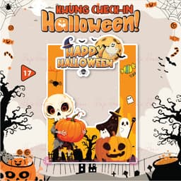 KHUNG CHECKIN SIZE VỪA CÓ CHÂN ĐỨNG HALLOWEEN - HAFU HOUSE [01-30] Xưởng SX Hafu House 2