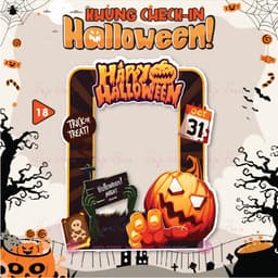 KHUNG CHECKIN SIZE VỪA CÓ CHÂN ĐỨNG HALLOWEEN - HAFU HOUSE [01-30] Xưởng SX Hafu House 3