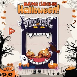 KHUNG CHECKIN SIZE VỪA CÓ CHÂN ĐỨNG HALLOWEEN - HAFU HOUSE [01-30] Xưởng SX Hafu House 5
