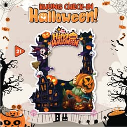 KHUNG CHECKIN SIZE VỪA CÓ CHÂN ĐỨNG HALLOWEEN - HAFU HOUSE [01-30] Xưởng SX Hafu House 6