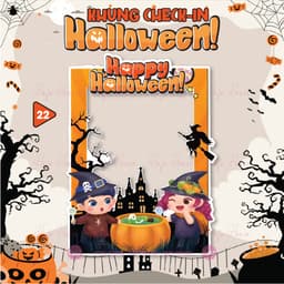 KHUNG CHECKIN SIZE VỪA CÓ CHÂN ĐỨNG HALLOWEEN - HAFU HOUSE [01-30] Xưởng SX Hafu House 7
