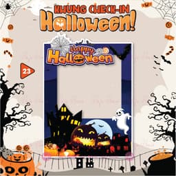 KHUNG CHECKIN SIZE VỪA CÓ CHÂN ĐỨNG HALLOWEEN - HAFU HOUSE [01-30] Xưởng SX Hafu House 8