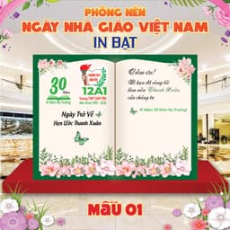 PHÔNG CHỤP ẢNH NGÀY NHÀ GIÁO VIỆT NAM 20-11 - CHẤT LIỆU IN BẠT CHỐNG NƯỚC NHIỀU KÍCH THƯỚC - HAFU HOUSE [15-28]] Xưởng S 1
