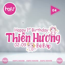 BẢNG IN TÊN SINH NHẬT THEO YÊU CẦU -DÀY 5mm HAFU HOUSE [01-30] Xưởng SX Hafu House 5