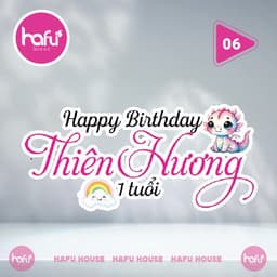 BẢNG IN TÊN SINH NHẬT THEO YÊU CẦU -DÀY 5mm HAFU HOUSE [01-30] Xưởng SX Hafu House 7