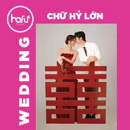 [8mm] Chữ hỷ lớn 1 mặt, màu tùy chọn, kèm chân đế fomex HAFU HOUSE [01-03] Xưởng SX Hafu House 1