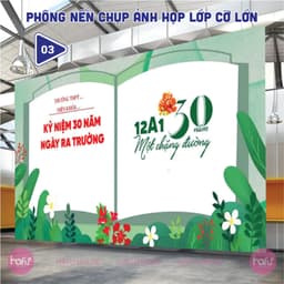 🎓 PHÔNG NỀN HỌP LỚP – BACKDROP KỶ NIỆM NGÀY TRỞ VỀ Xưởng SX Hafu House 3