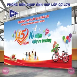 🎓 PHÔNG NỀN HỌP LỚP – BACKDROP KỶ NIỆM NGÀY TRỞ VỀ Xưởng SX Hafu House 4