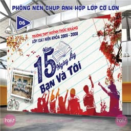 🎓 PHÔNG NỀN HỌP LỚP – BACKDROP KỶ NIỆM NGÀY TRỞ VỀ Xưởng SX Hafu House 6