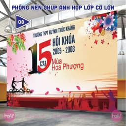 🎓 PHÔNG NỀN HỌP LỚP – BACKDROP KỶ NIỆM NGÀY TRỞ VỀ Xưởng SX Hafu House 8