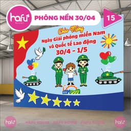 [ HỎA TỐC HCM] PHÔNG NỀN BẠT NHỰA HIFLEX CHÀO MỪNG NGÀY 30/4 - 01/05 - QUỐC KHÁNH 02/09 - CHECK IN HAFU HOUSE [15-28] Xư 1