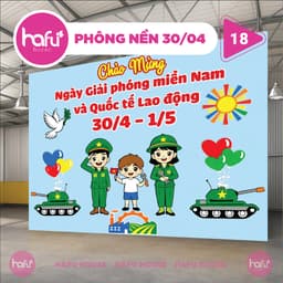 [ HỎA TỐC HCM] PHÔNG NỀN BẠT NHỰA HIFLEX CHÀO MỪNG NGÀY 30/4 - 01/05 - QUỐC KHÁNH 02/09 - CHECK IN HAFU HOUSE [15-28] Xư 4