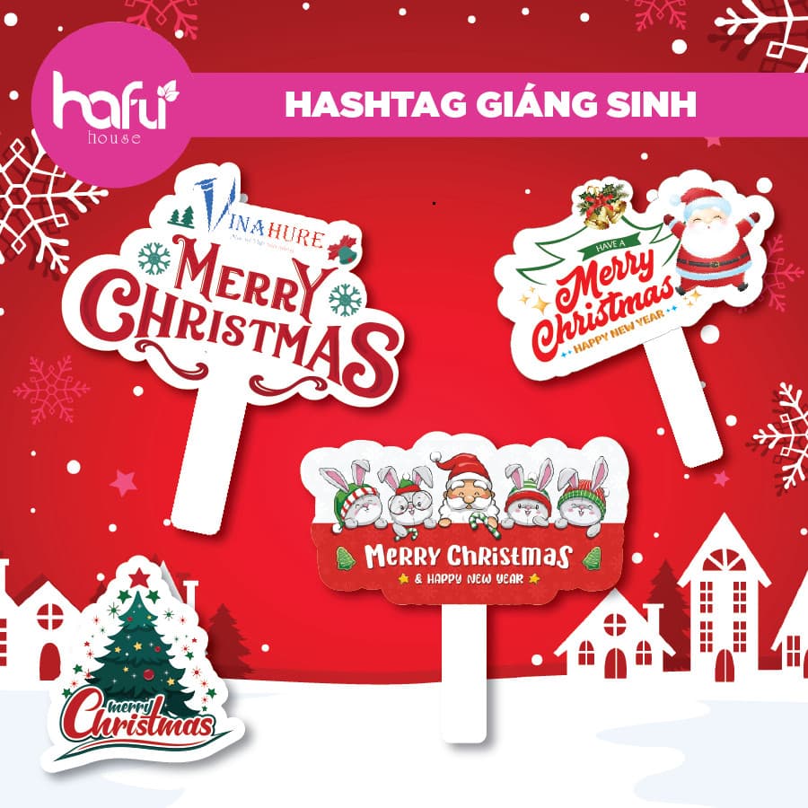 [HASHTAG] Bảng chụp hình cầm tay Dày 5mm GIÁNG SINH, NOEL, MERRY CHRISTMAS HAFU HOUSE [101-150] Xưởng SX Hafu House
