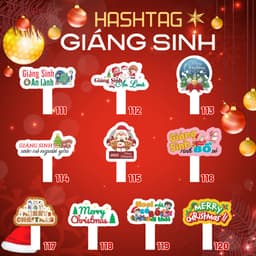 [HASHTAG] Bảng chụp hình cầm tay Dày 5mm GIÁNG SINH, NOEL, MERRY CHRISTMAS HAFU HOUSE [101-150] Xưởng SX Hafu House 3