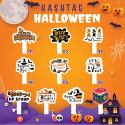 [HASHTAG] Bảng chụp hình cầm tay dày 5mm NGÀY HALLOWEEN HAFU HOUSE [1-50] Xưởng SX Hafu House 2