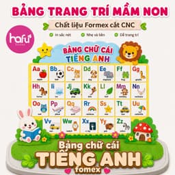 Bảng Trang Trí Mầm Non Formex Cắt CNC – Chủ Đề Nghề Nghiệp, Phương Tiện, Con Vật, Chữ Cái Việt Anh Xưởng SX Hafu House 2