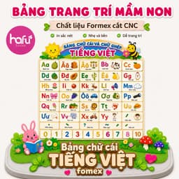 Bảng Trang Trí Mầm Non Formex Cắt CNC – Chủ Đề Nghề Nghiệp, Phương Tiện, Con Vật, Chữ Cái Việt Anh Xưởng SX Hafu House 3