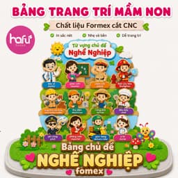 Bảng Trang Trí Mầm Non Formex Cắt CNC – Chủ Đề Nghề Nghiệp, Phương Tiện, Con Vật, Chữ Cái Việt Anh Xưởng SX Hafu House 4