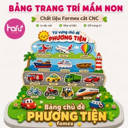 Bảng Trang Trí Mầm Non Formex Cắt CNC – Chủ Đề Nghề Nghiệp, Phương Tiện, Con Vật, Chữ Cái Việt Anh Xưởng SX Hafu House 5