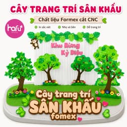 Cây Trang Trí Sân Khấu Formex Cắt CNC – Mô Hình Cây Xanh Trang Trí Mầm Non, Sự Kiện, Backdrop Chụp Hình Xưởng SX Hafu Ho 2