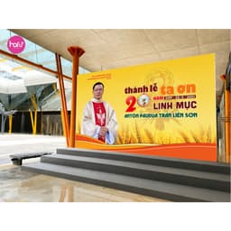 [HỎA TỐC HCM] IN BACKDROP PHÔNG NỀN LỄ TẠ ƠN LINH MỤC_THIÊN CHÚA_CÔNG GIÁO_ THIẾT KẾ THEO YÊU CẦU_HAFU HOUSE Xưởng SX Ha 2