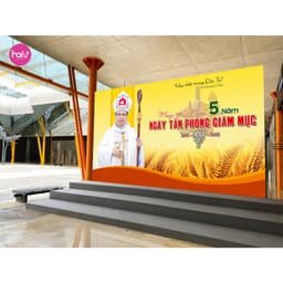 [HỎA TỐC HCM] IN BACKDROP PHÔNG NỀN LỄ TẠ ƠN LINH MỤC_THIÊN CHÚA_CÔNG GIÁO_ THIẾT KẾ THEO YÊU CẦU_HAFU HOUSE Xưởng SX Ha 9