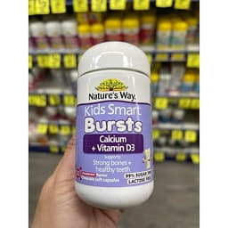 (Bibokids2) Canxi + D3 cho bé Nature's Way Kids Smart Bursts Calcium + Vitamin D3 hộp 50 viên. 3