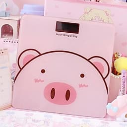 Cân Điện Tử Hình Heo Con Màu Hồng Xinh, Độ Chính Xác Cao, Tải Trọng Tối Đa 180kg 3