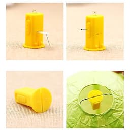 Combo 5, 10 Đèn led đom đóm, đèn trang trí hộp quà, trang trí hoa, giỏ quà- màu vàng dài  2m, gắn lồng đèn trung thu 5