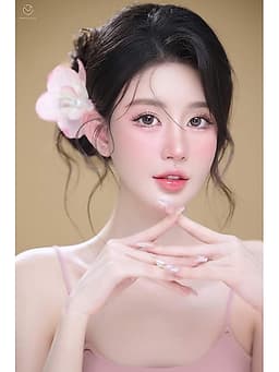 Cài Tóc Hoa Lan Hồ Điệp Đỏ Nhung Cô Dâu - Kẹp Phụ Kiện Tóc Cưới Ăn Hỏi Nhiều Màu 5