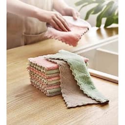 SET 10 CHIẾC KHĂN LAU BẾP ĐA NĂNG, 2 MẶT SIÊU MỀM MỊN 6
