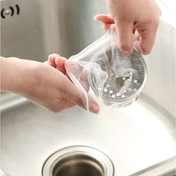 Bộ 100 Túi Lọc Rác Bồn Rửa Chén Bát JYoohome Túi Lưới Lọc Rác Rửa Bát Vải Tự Phân Huỷ Có Chun 5