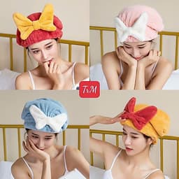 Mũ Ủ Khô Tóc Hình Nơ Siêu Thấm Hút 3