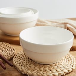 Tô Sứ Trắng To Có Ngấn Trơn Dày Dặn Đa Năng Tiện Lợi Độ Bền Cao 9