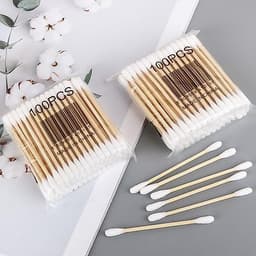 Túi 100c Bông Ngoáy Tai Vệ sinh tai Cán Gỗ -TH878 2