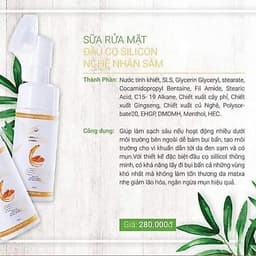 Sữa rửa mặt chống lão hóa ngừa mụn trắng da, sữa rửa mặt nghệ nhân sâm collagen 150ml HOÀNG NGỌC DIỆP cho d 7
