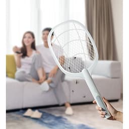 Vợt muỗi kiêm đèn bắt muỗi tự động 2in1 pin 1200mAh tích hợp đèn led ánh sáng xanh có đế cắm sạc cao cấp - DidoogltHCM 4