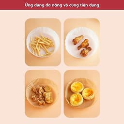 Combo 150 Giấy Lót Nồi Chiên Không Dầu LIGHTBULB Giúp Thấm Hút Dầu Mỡ An Toàn Cho Sức Khỏe 4