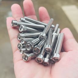 COMBO Ốc INOX  6li40 dài 4cm đầu TRỤ thông dụng gắn gù tay lái , két nước và lốc xe máy 2