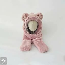 Mũ Len 3in1 Lông Cừu Trùm Đầu Có Kính Chắn Gió Kèm Khăn Quàng Cổ Và Bao Tay Cho Bé TỔNG KHO BNT 5