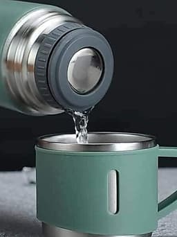 Bình giữ nhiệt 500ml tặng kèm 2 cốc Bình Trà  3 Cốc Bình kèm ly giữ nhiệt 18